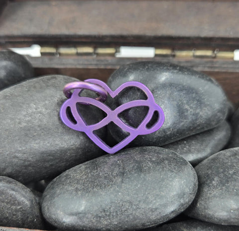 TITANIUM HEART PENDANT infinity ladies valentines