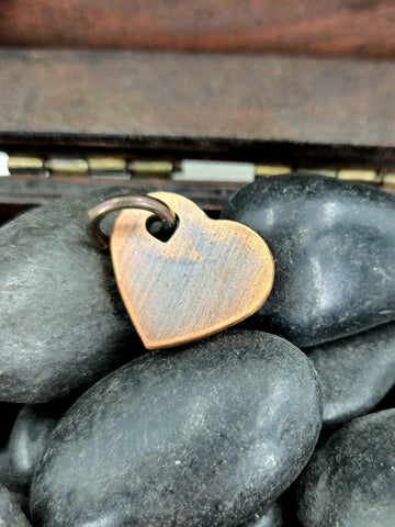 COPPER HEART PENDANT ladies valentines