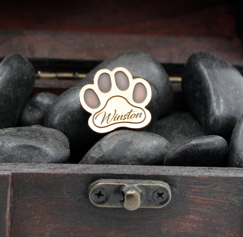 PAW PRINT COPPER RE WITH VELCRO AND MAGNET