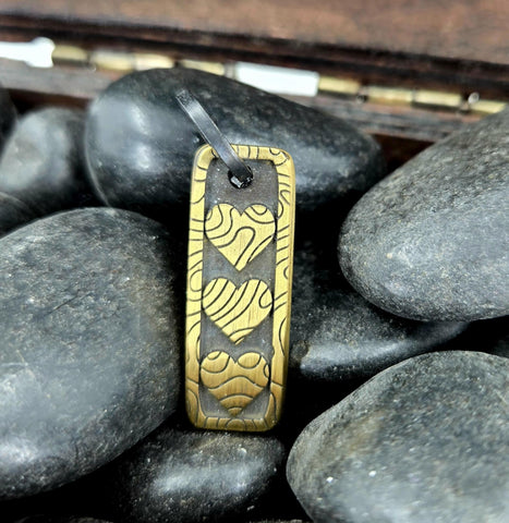 BRASS HEARTS PENDANT necklace