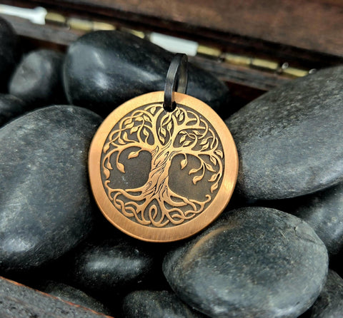 COPPER Tree of life PENDANT necklace
