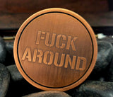 COPPER coin F around FIND out collector