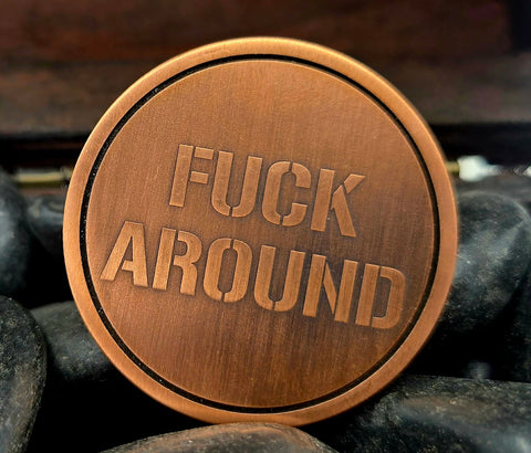 COPPER coin F around FIND out collector