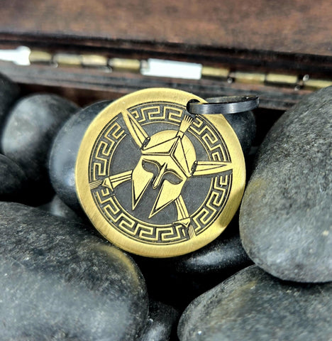 BRASS Spartan PENDANT necklace