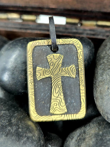 BRASS CROSS PENDANT necklace