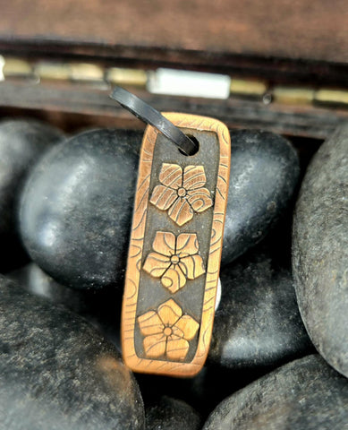 COPPER FLOWERS PENDANT necklace