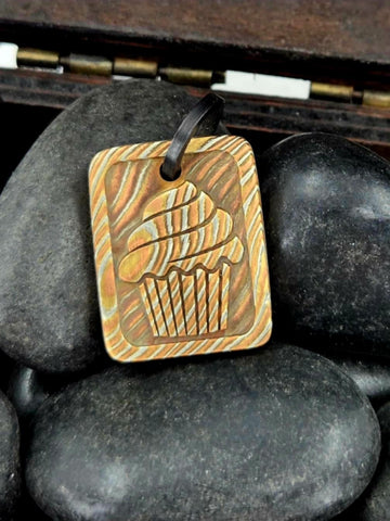 MOKUME CUPCAKE PENDANT necklace valentines