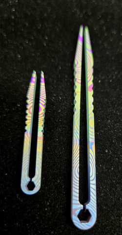 TWEEZERS Titanium Anodized Laser
