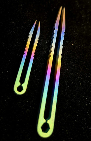 TWEEZERS Titanium Anodized Laser