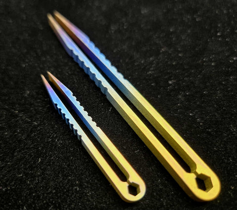 TWEEZERS Titanium Anodized Laser
