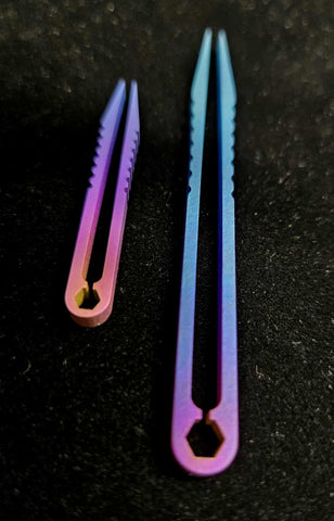 TWEEZERS Titanium Anodized Laser