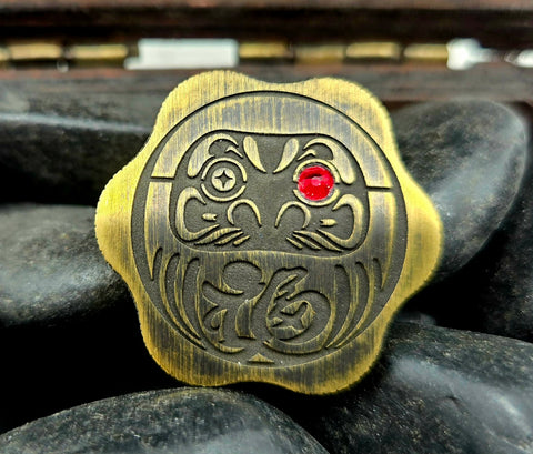 DARUMA Lucky COIN LASER Engraved edc everyday carry item, fidget item