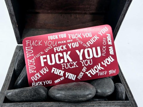 FUCK YOU BUSINESS card