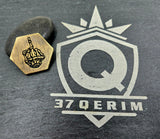 F You brass Hex COIN LASER Engraved edc everyday carry item, fidget item