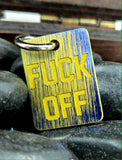titanium zipper pull / pendant F YOU F OFF