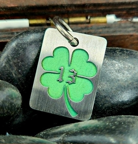 titanium zipper pull / pendant LUCKY 13