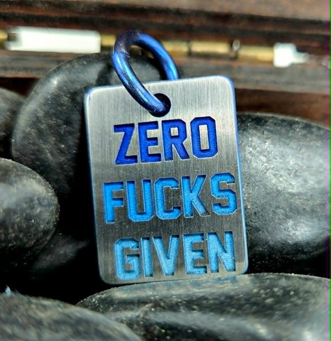 titanium zipper pull / pendant ZERO Fs given