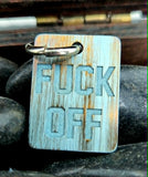 titanium zipper pull / pendant F YOU F OFF