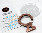 Tellurium Copper key dangler (stamped)