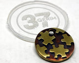 Puzzle pendant brass