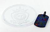 Black Timascus dog tag / pendant