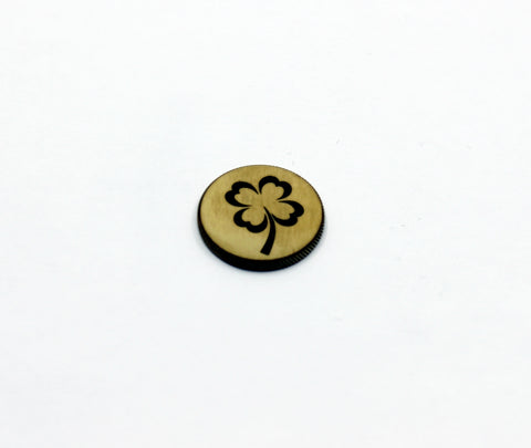 Lucky #13 brass dime coin
