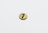 Lucky #7 brass dime coin