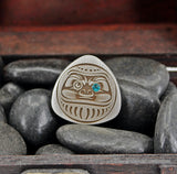 Fidget lucky coin pick stainless steel with Japanese Daruma