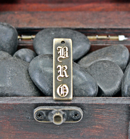 teamBRO brass pendant aged and grained OLDE